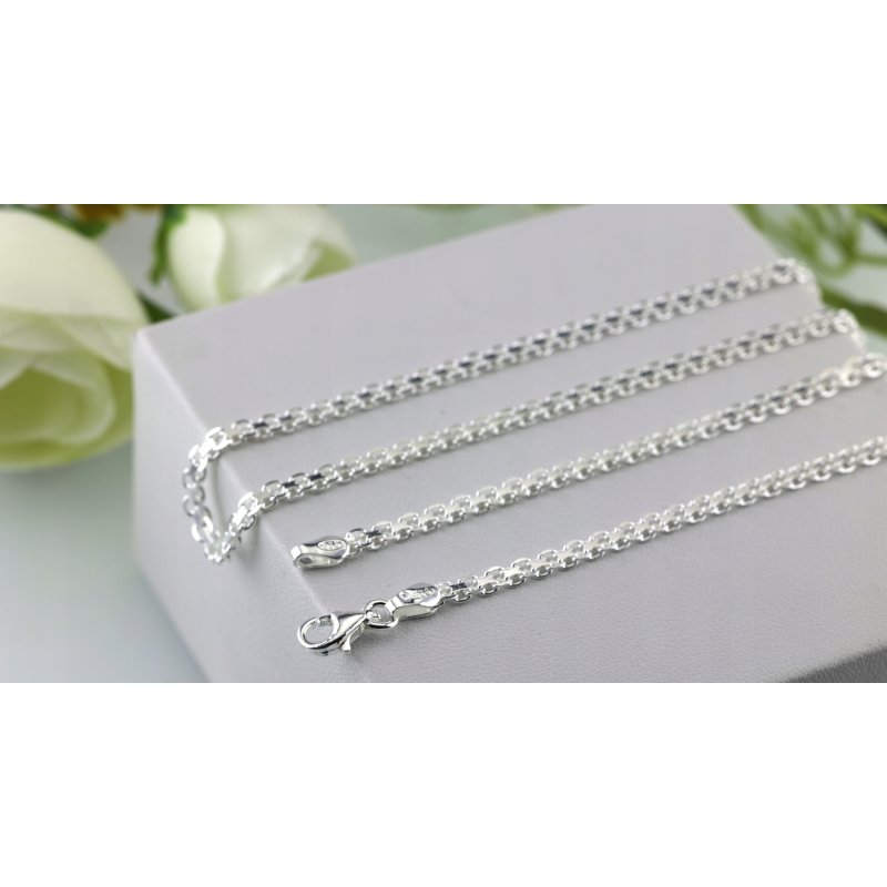 Srebrny naszyjnik damski Bismark próby 925 szerokość 3mm długość 50cm