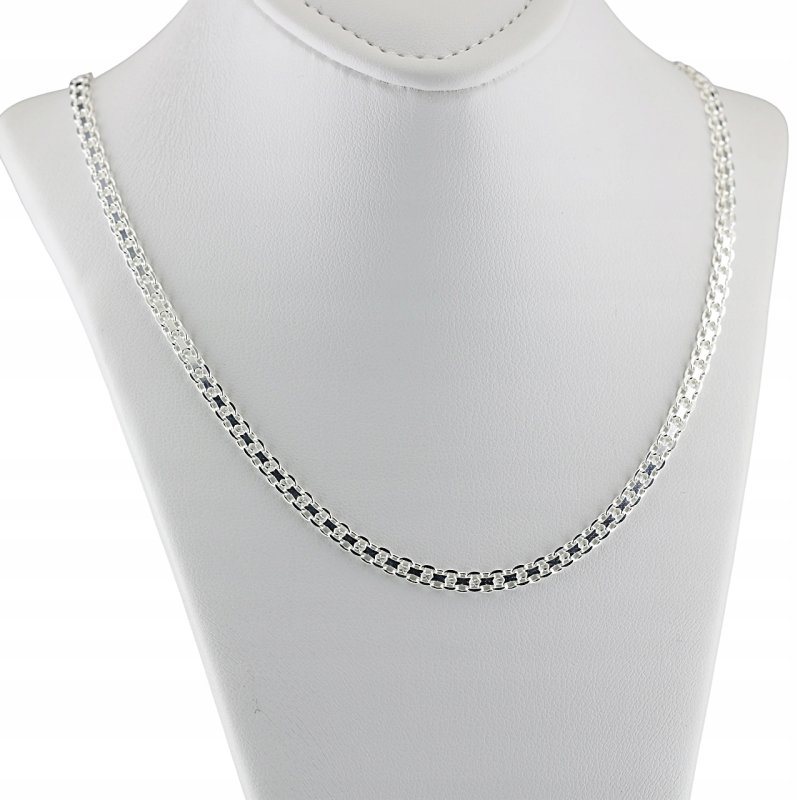 Srebrny naszyjnik damski Bismark próby 925 szerokość 3mm długość 50cm