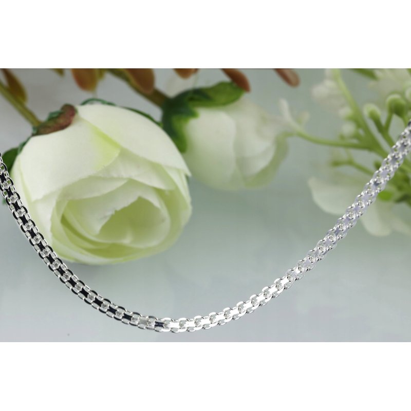 Srebrny naszyjnik damski Bismark próby 925 szerokość 3mm długość 45cm