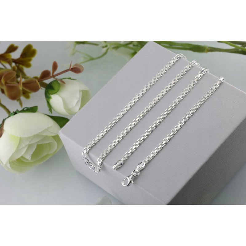 Srebrny naszyjnik damski Bismark próby 925 szerokość 3mm długość 45cm