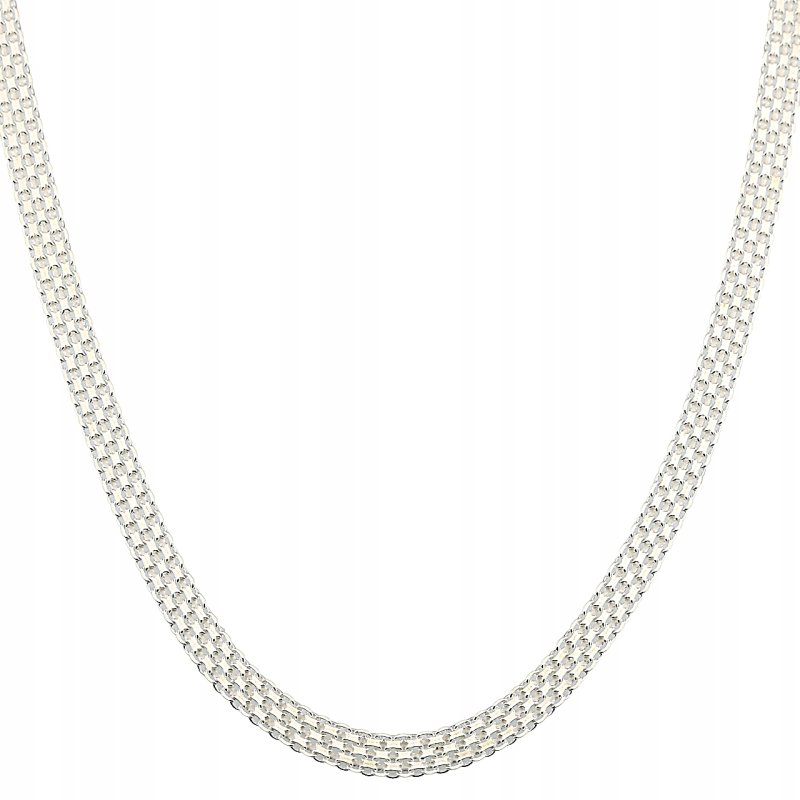 Srebrny naszyjnik damski Bismark próby 925 szerokość 6mm długość 45cm