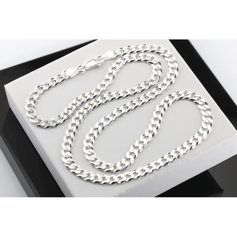 Łańcuszek męski pancerka długość 70cm szerokość 5mm srebro próby 925