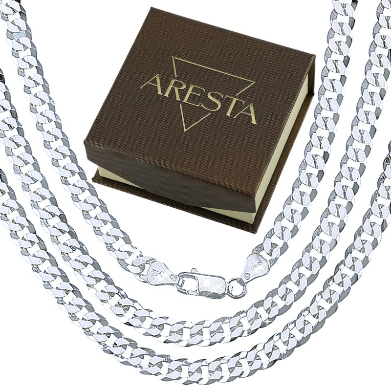 Męski Łańcuszek Pancerka Diamentowana długość 55 cm szer. 6,5 mm Srebro 925