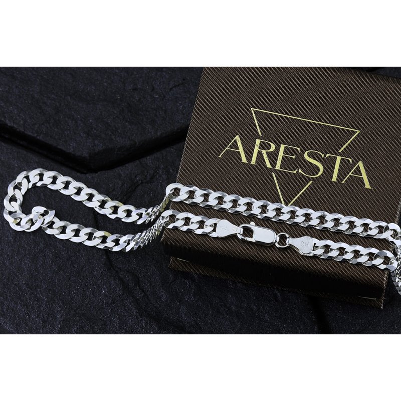 Męski Łańcuszek Pancerka Diamentowana długość 55 cm szer. 6,5 mm Srebro 925