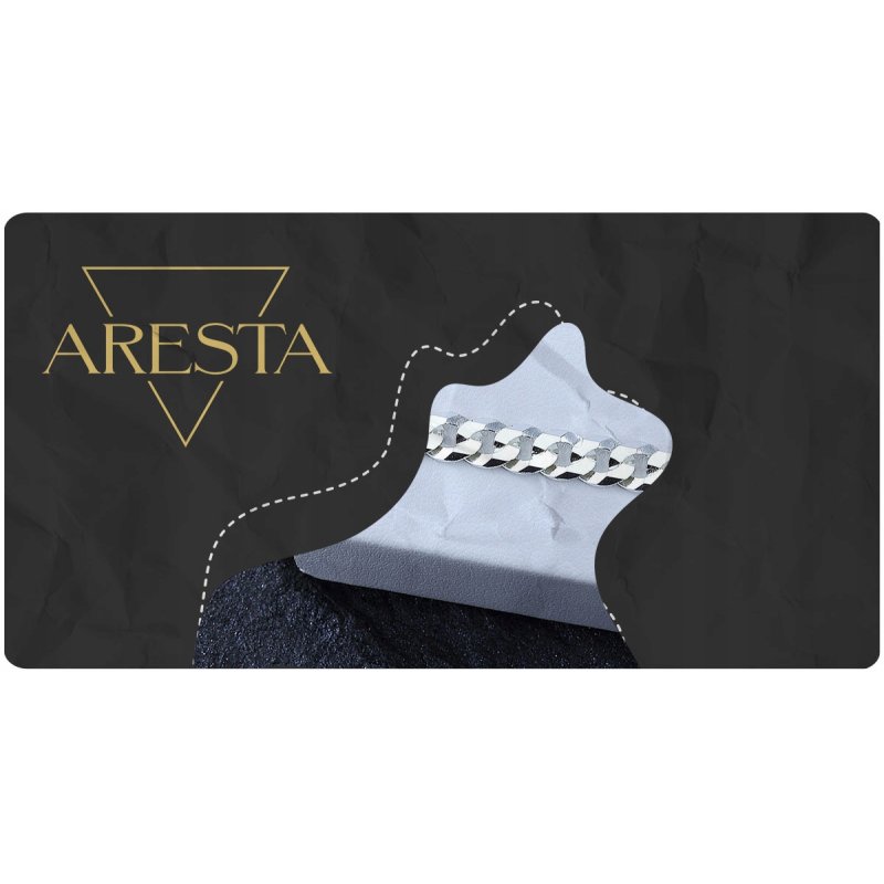 Srebrna męska bransoletka pancerka szerokość 6,5 mm długość 21 cm