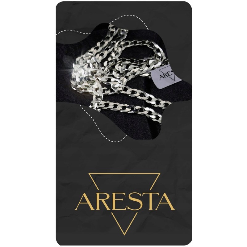 Srebrny łańcuszek Męski 925 Pancerka 5 mm diamentowana 45 cm Naszyjnik Gruby