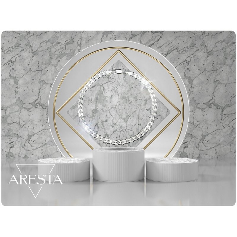 Srebrna męska bransoletka pancerka szerokość 5 mm długość 21 cm