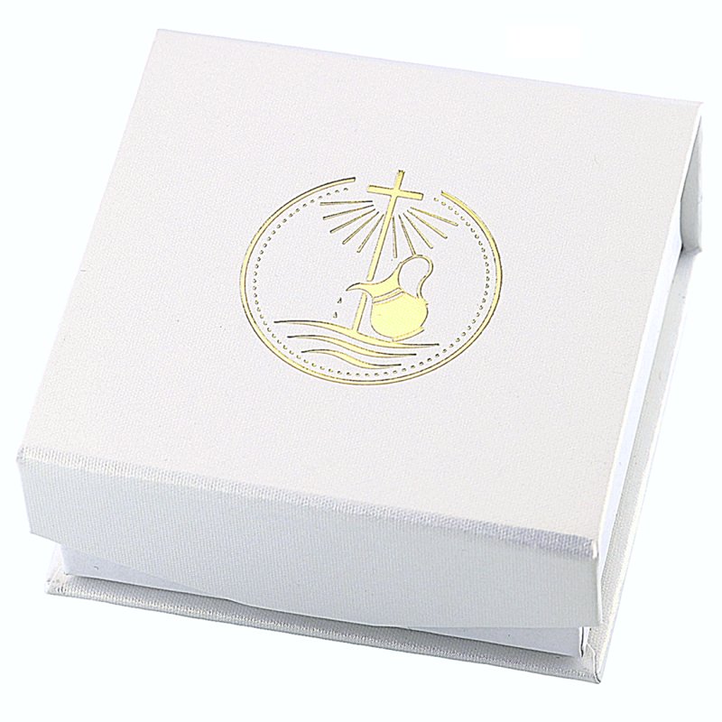 Pudełko opakowanie Jubilerskie na magnes 70x70x30 Na Chrzest Święty