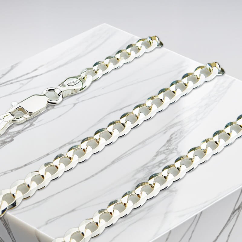 Łańcuszek męski pancerka 50cm srebro próby 925