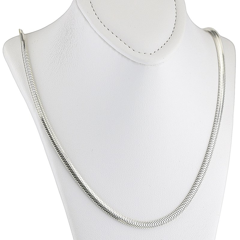 Łańcuszek, Naszyjnik damski Wąż płaski soczewka szerokość 3,5mm, 50cm srebro925