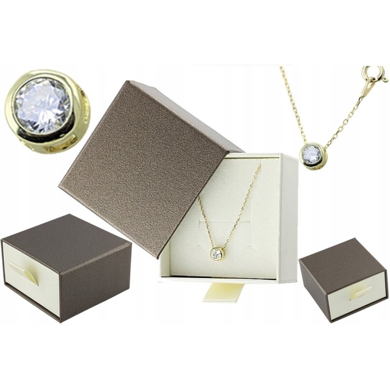 Naszyjnik damski celebrytka z cyrkonią srebro próby 925