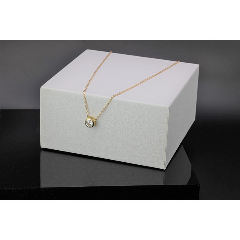 Naszyjnik damski celebrytka z cyrkonią srebro próby 925