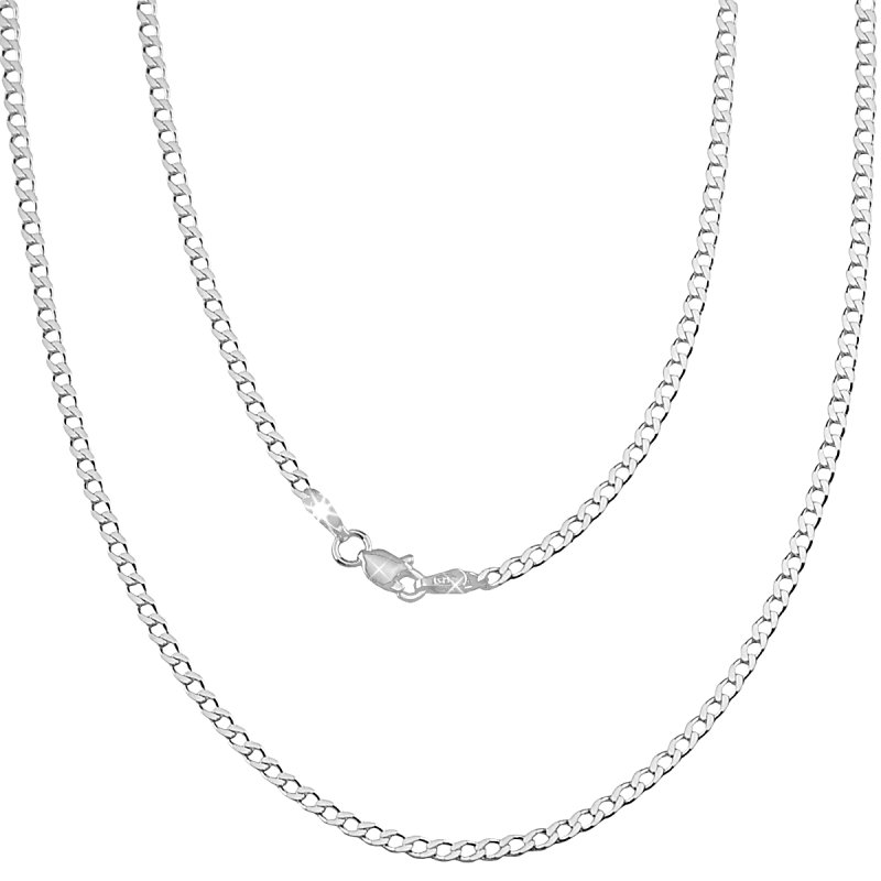 Srebrny łańcuszek Męski 925 Pancerka diamentowana 60 cm Naszyjnik