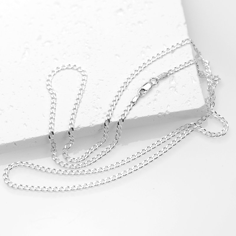 Srebrny łańcuszek Męski 925 Pancerka diamentowana 60 cm Naszyjnik