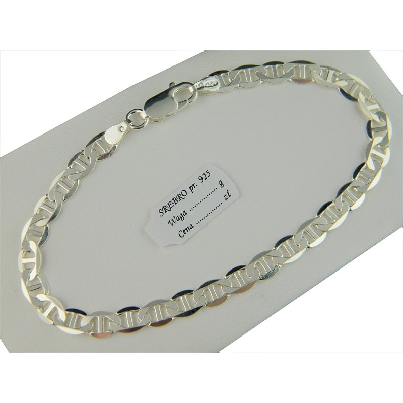 Bransoletka męska szerokość 5,5mm srebro próby 925