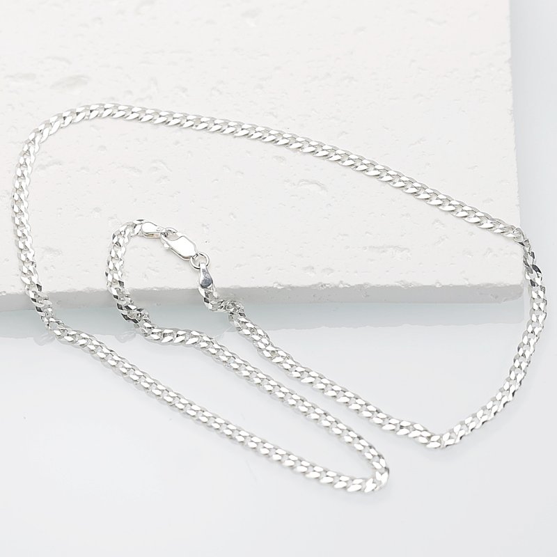 Srebrny łańcuszek Męski 925 Pancerka Diamentowana 3,8 mm 55 cm