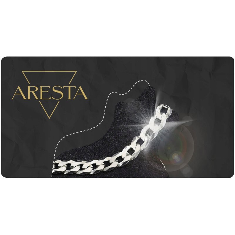 Srebrna męska bransoletka pancerka szerokość 5 mm długość 19 cm