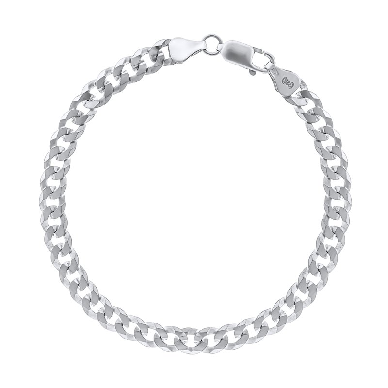 Srebrna męska bransoletka pancerka szerokość 5 mm długość 19 cm