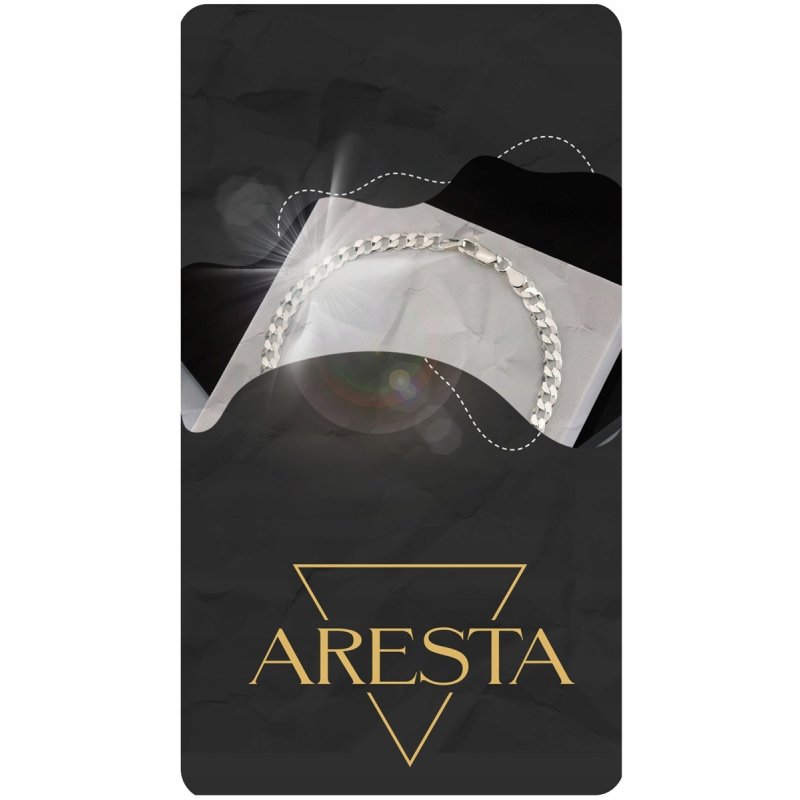 Srebrna męska bransoletka pancerka szerokość 5 mm długość 20 cm