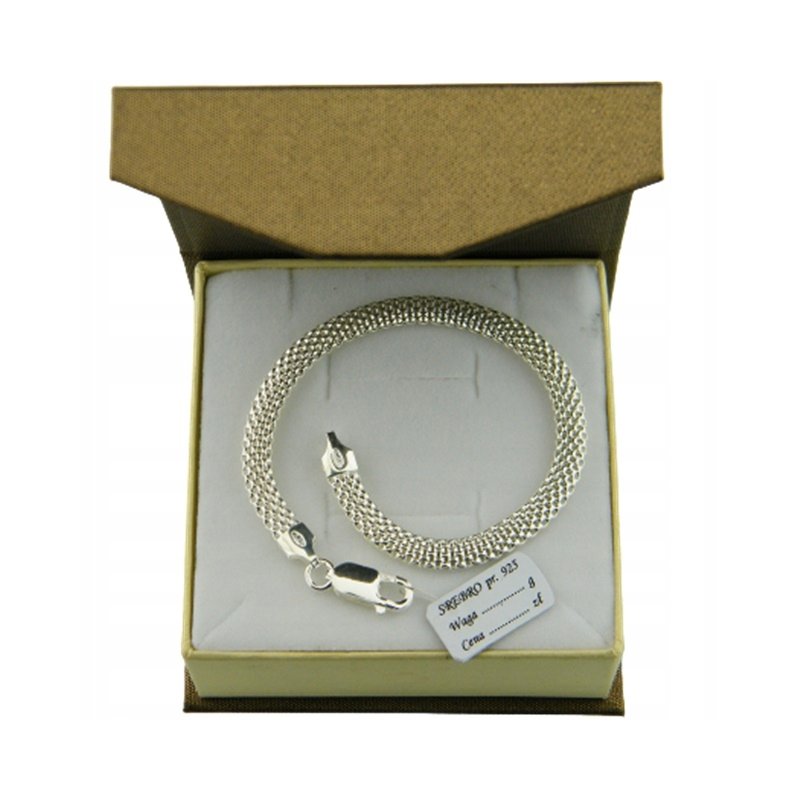 Bransoletka damska ażurowa Tuba szerokość 5mm srebro próby 925