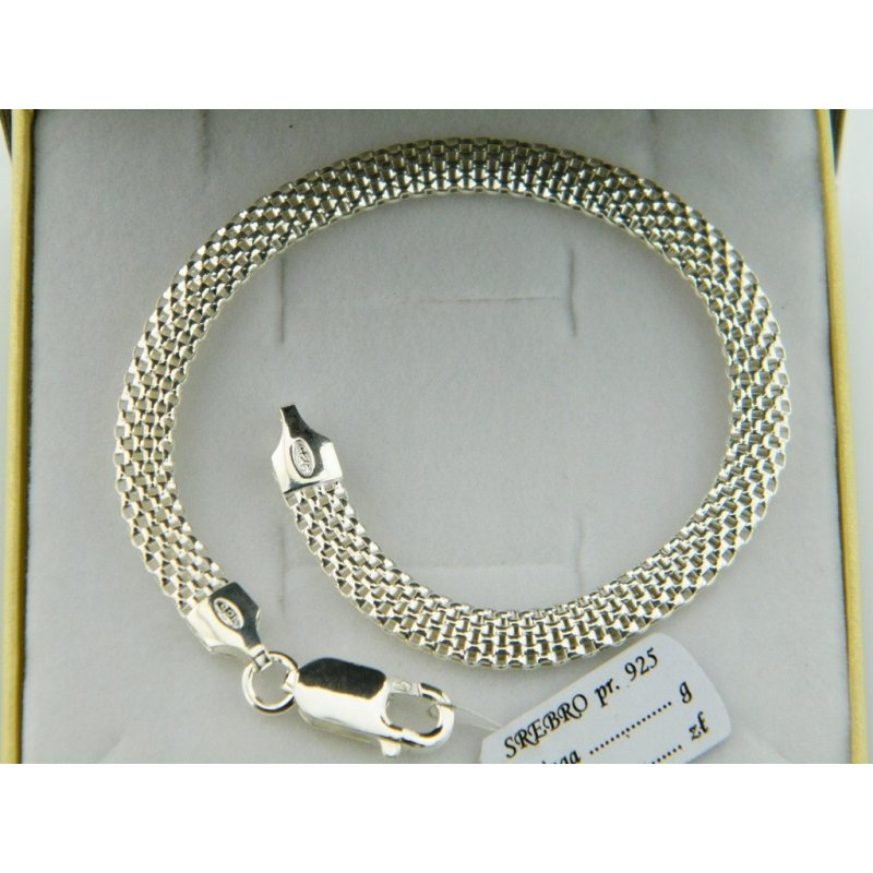 Bransoletka damska ażurowa Tuba szerokość 5mm srebro próby 925