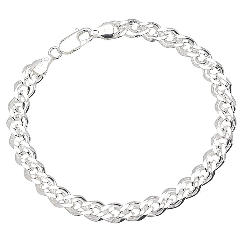 Srebrna męska bransoletka Nonna 21,5 cm, szerokość 7,6mm próby 925