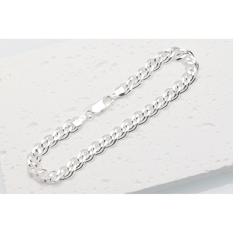 Srebrna męska bransoletka Nonna 21,5 cm, szerokość 7,6mm próby 925