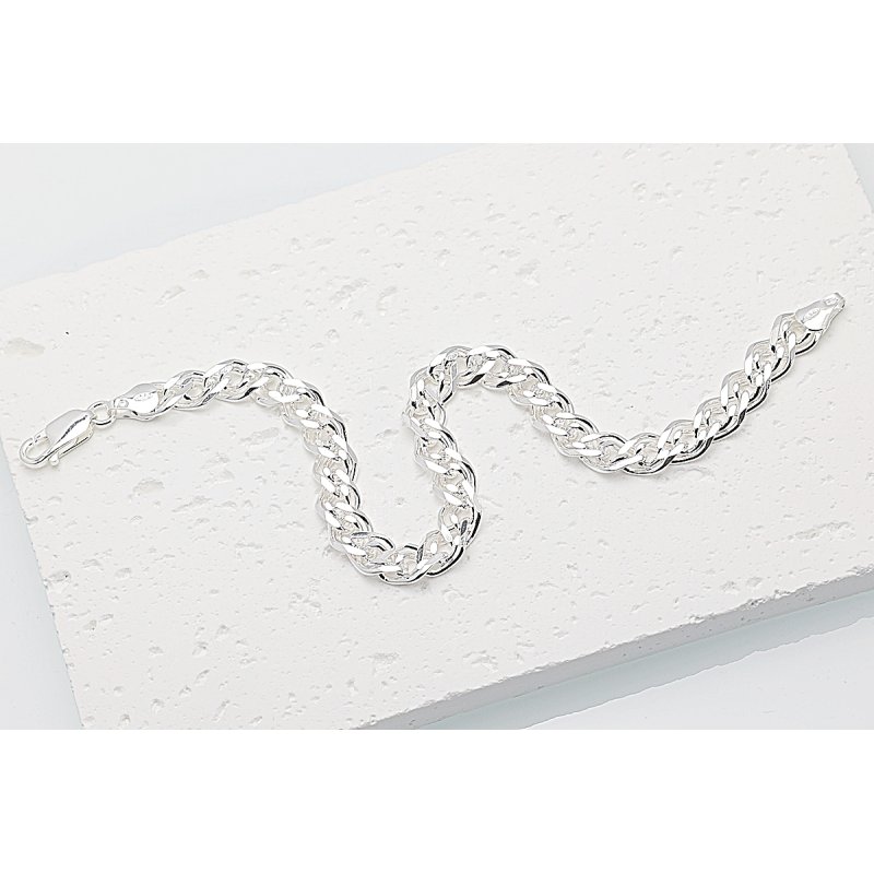 Srebrna męska bransoletka Nonna 21,5 cm, szerokość 7,6mm próby 925
