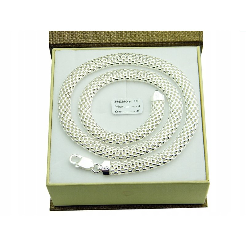Naszyjnik damski Tuba szerokość 8mm srebro próby 925