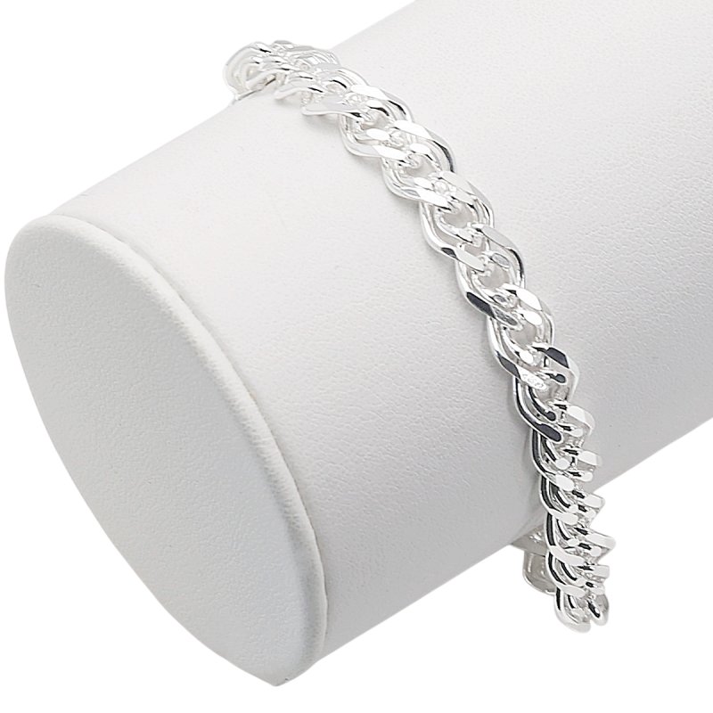 Srebrna męska bransoletka Nonna 22cm, szerokość 7,6mm próby 925