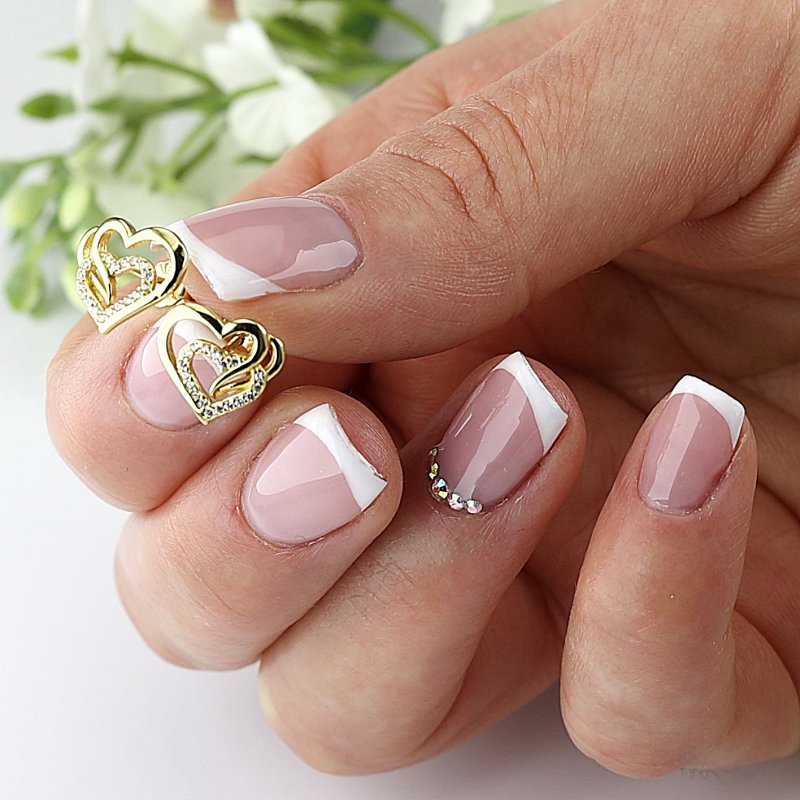 Złote Kolczyki Serduszka Cyrkonia Srebro próby 925 ELEGANCKIE