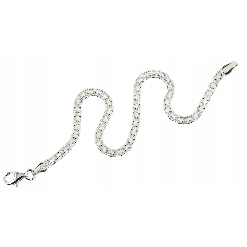 Bransoletka damska Bismark srebro próby 925 szerokość 3mm