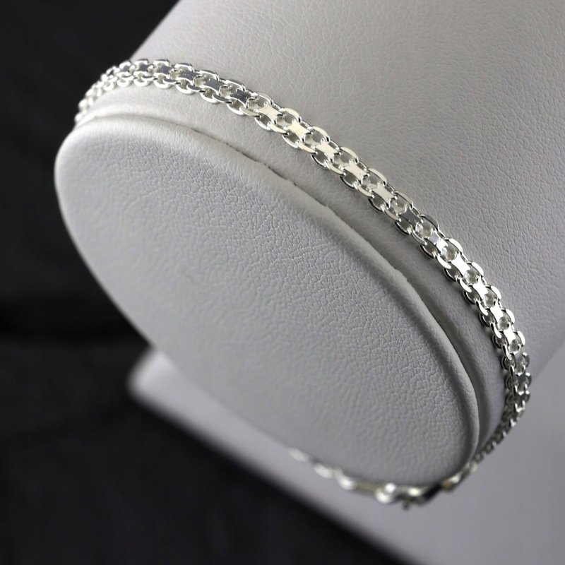 Bransoletka damska Bismark srebro próby 925 szerokość 3mm