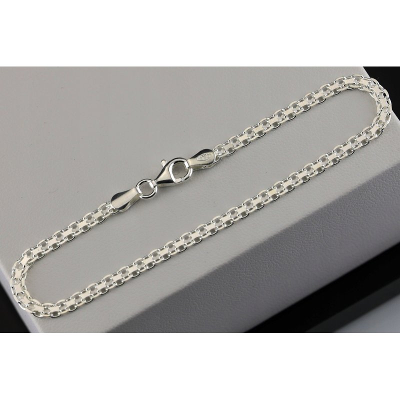 Bransoletka damska Bismark srebro próby 925 19cm