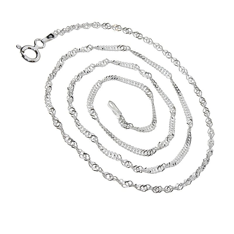 Łańcuszek damski Singapur srebro próby 925