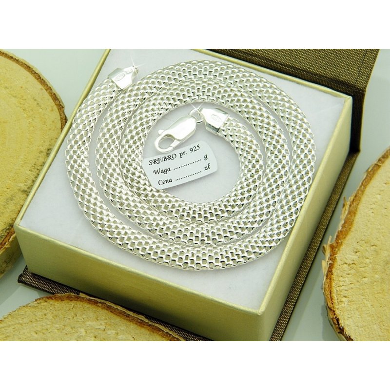 Naszyjnik damski Tuba szerokość 6,2mm srebro próby 925