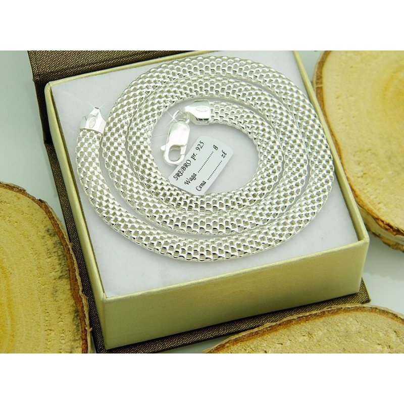 Naszyjnik damski Tuba szerokość 6,2mm srebro próby 925