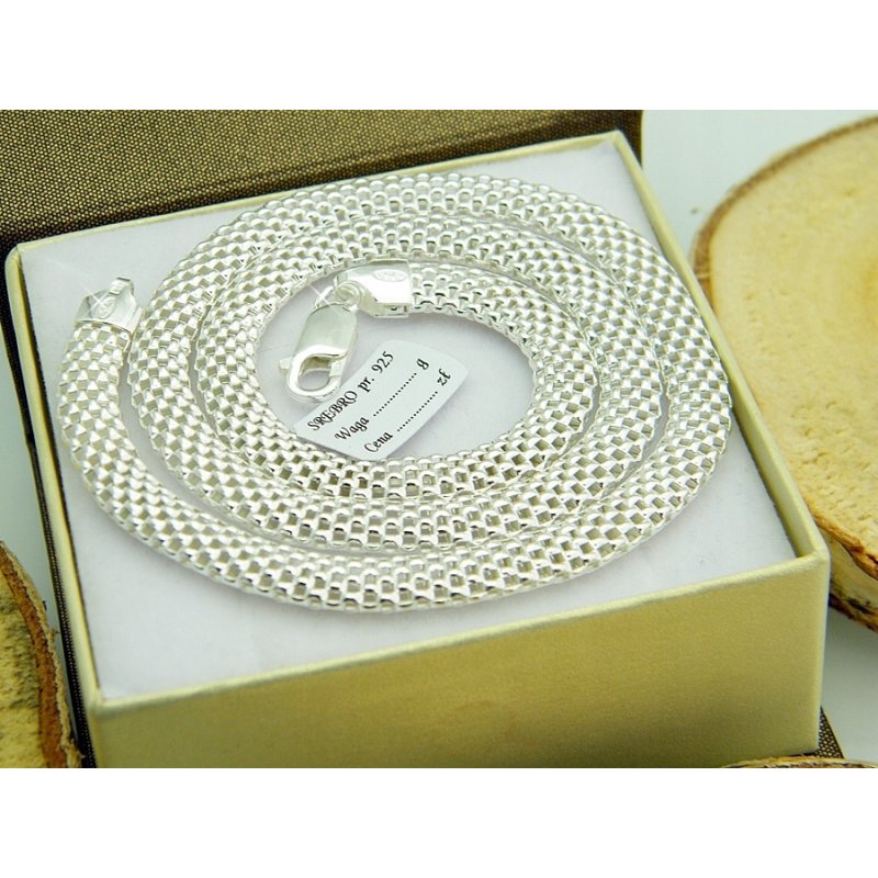 Naszyjnik damski Tuba szerokość 6,2mm srebro próby 925