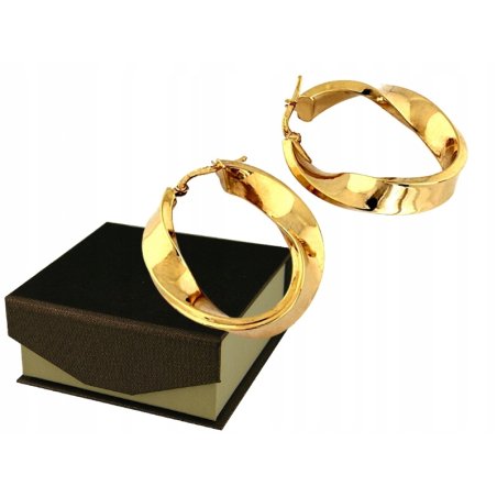Złote kolczyki, zapięcie...