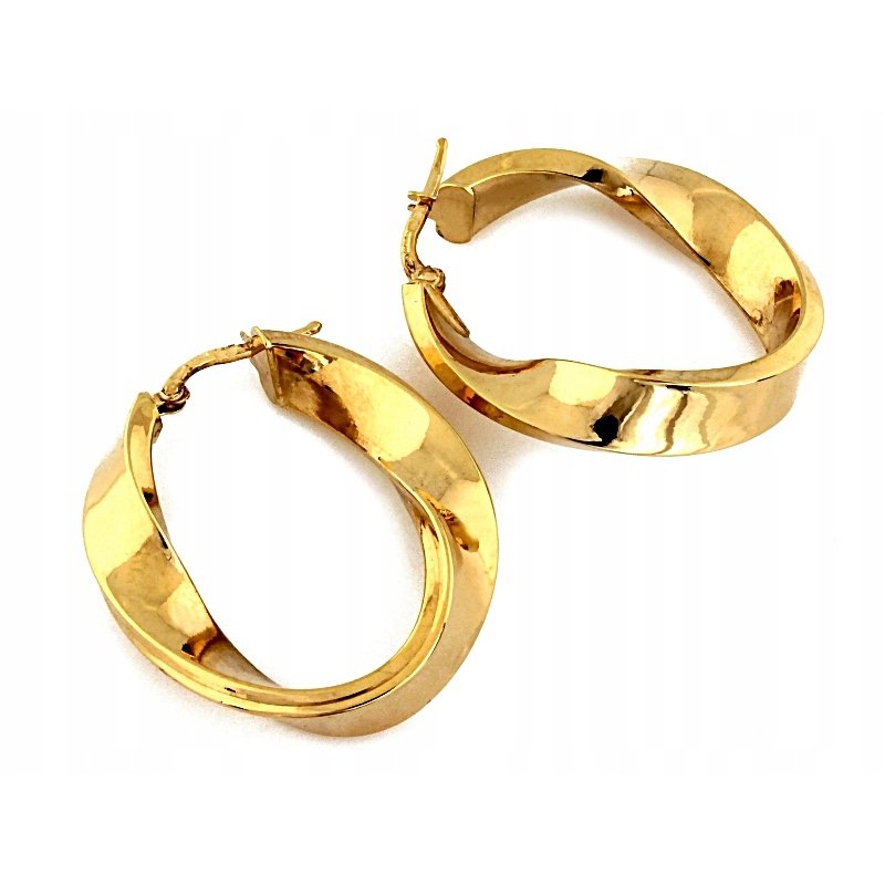 Złote kolczyki, zapięcie angielskie próby 585