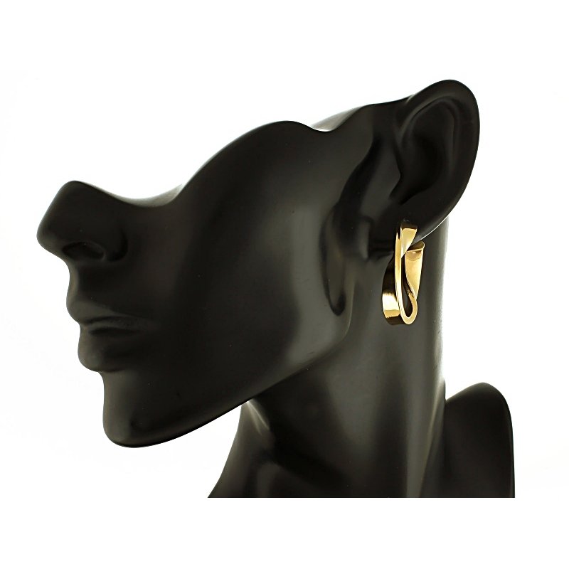 Złote kolczyki, zapięcie angielskie próby 585