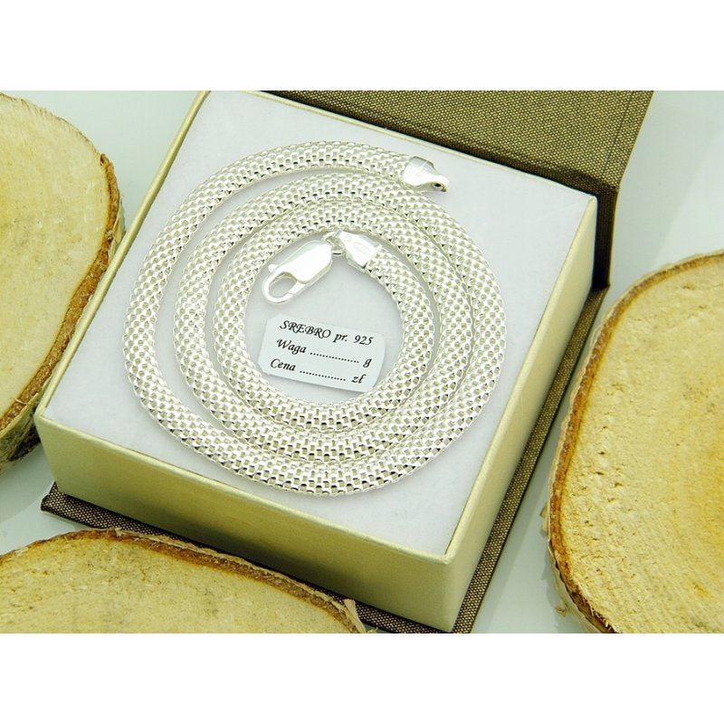 Naszyjnik damski Tuba szerokość 5mm srebro próby 925