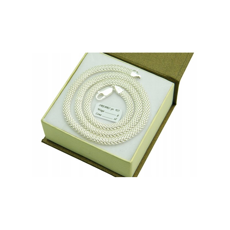 Naszyjnik damski Tuba szerokość 5mm srebro próby 925