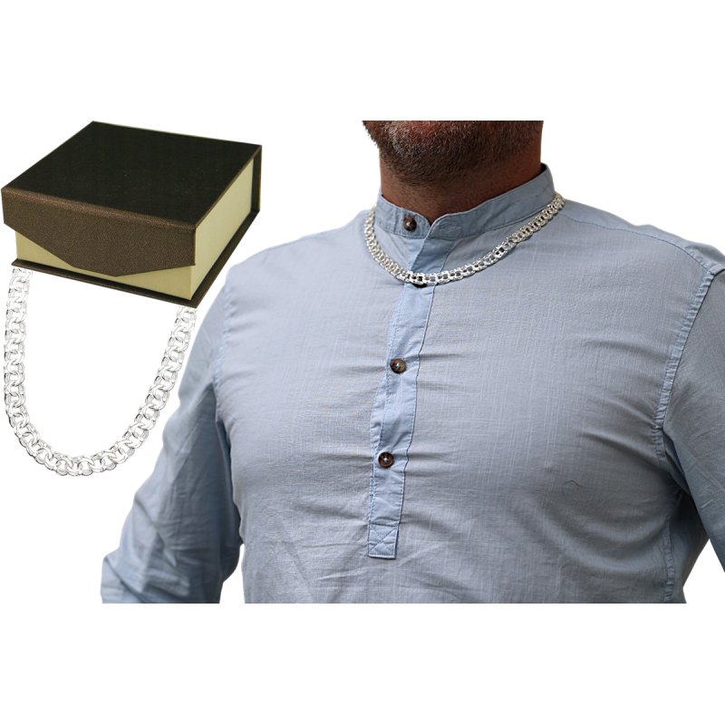 Łańcuszek Męski GALBARDI Szeroki 9,8mm elegancja i trwałość srebro próby 925