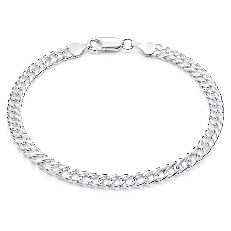 Bransoletka męska Rombo srebro próby 925 szerokość 6mm