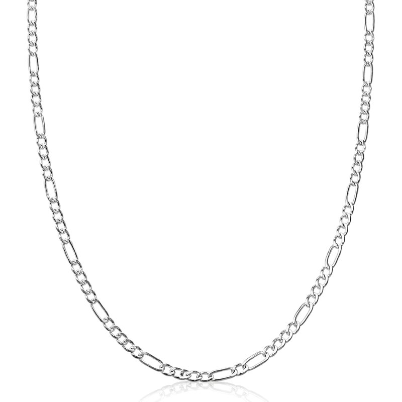 Srebrny łańcuszek Figaro Diamentowany próby 925  długość 50cm szerokość 3,4mm