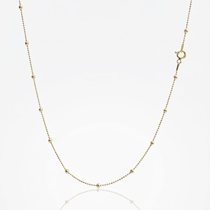 Złocony łańcuszek kulkowy Srebro 925 2,5 mm / 1,1 mm – Delikatny i Stylowy