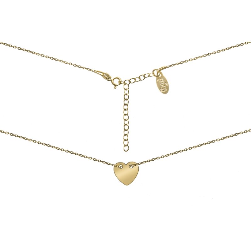 Naszyjnik damski Celebrytka z Serduszkiem srebro próby 925 pozłacane