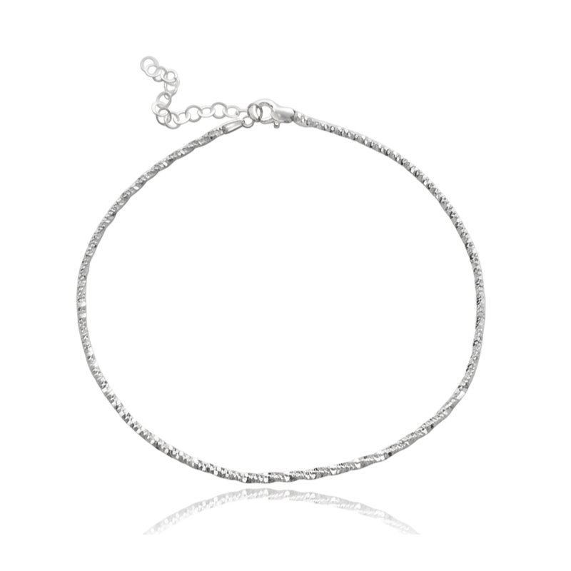 Bransoletka damska na nogę srebro próby 925