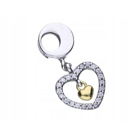 Bead Charms Serce srebro...